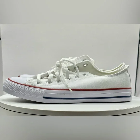 NWB Converse Chuck Taylor All Star Low Top White Canvas Unisex Shoes Size W 9 M7 - Picture 5 of 12